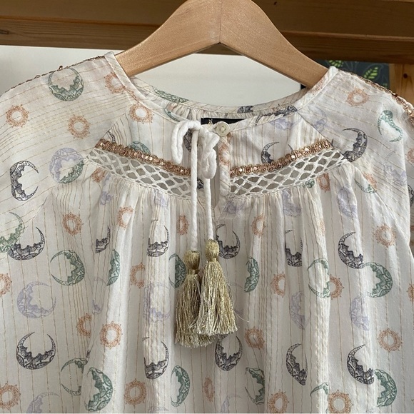 Velveteen Moon Star Print Frankie Embellished Boho Dress - Picture 7 of 16